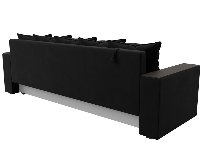 Диван прямой Дубай Лайт, Микровельвет, Черный