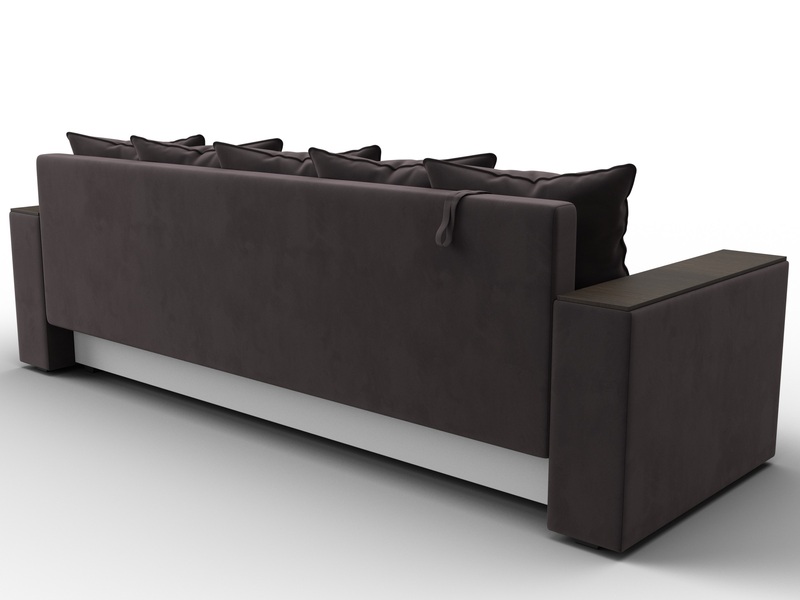 Диван прямой Дубай Лайт, Велюр, SEVEN 727 коричневый