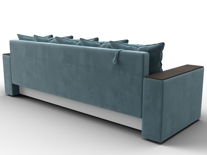 Диван прямой Дубай Лайт, Велюр, SEVEN 113 бирюзовый