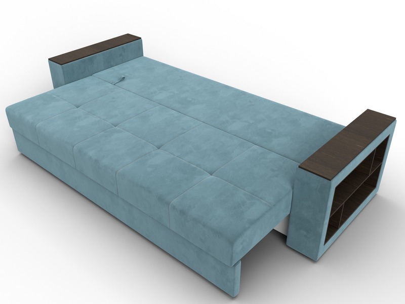 Диван прямой Дубай Лайт, Велюр, SEVEN 113 бирюзовый