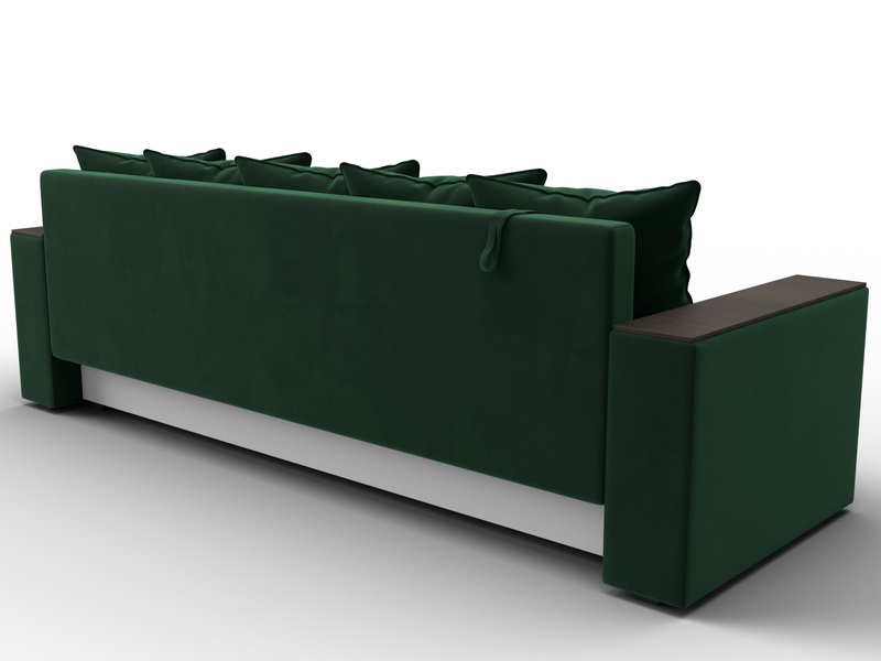 Диван прямой Дубай Лайт, Велюр, SEVEN 626 зеленый