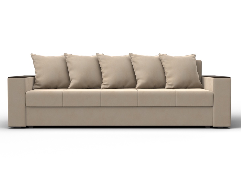 Диван прямой Дубай Лайт, Велюр, SEVEN 729 бежевый