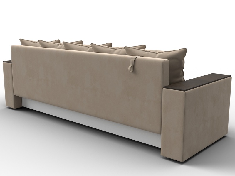 Диван прямой Дубай Лайт, Велюр, SEVEN 729 бежевый