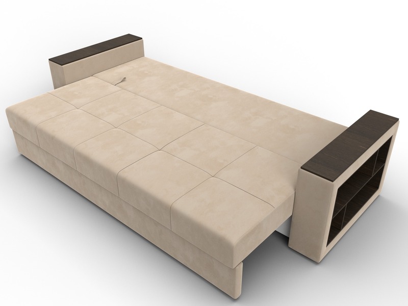 Диван прямой Дубай Лайт, Велюр, SEVEN 729 бежевый