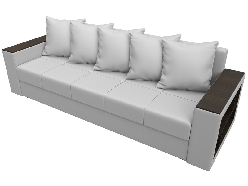 Диван прямой Дубай Лайт, Экокожа, Белый