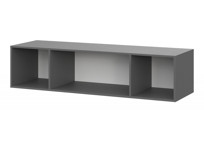 Шкаф, Даиго с антресолью графит серый текстурный комплектация 3