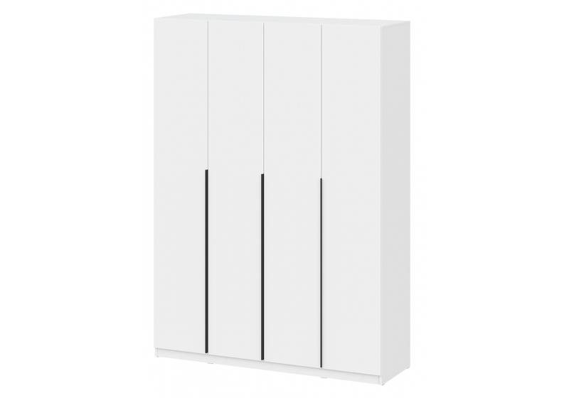 Шкаф, Даиго с антресолью белый текстурный комплектация 3