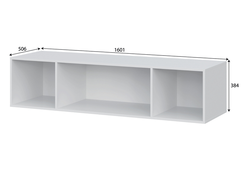 Шкаф, Даиго с антресолью белый текстурный комплектация 3