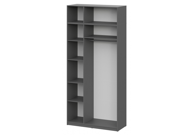 Шкаф, Даиго с антресолью графит серый текстурный комплектация 2