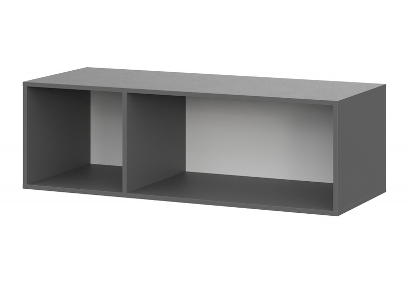 Шкаф, Даиго с антресолью графит серый текстурный комплектация 2