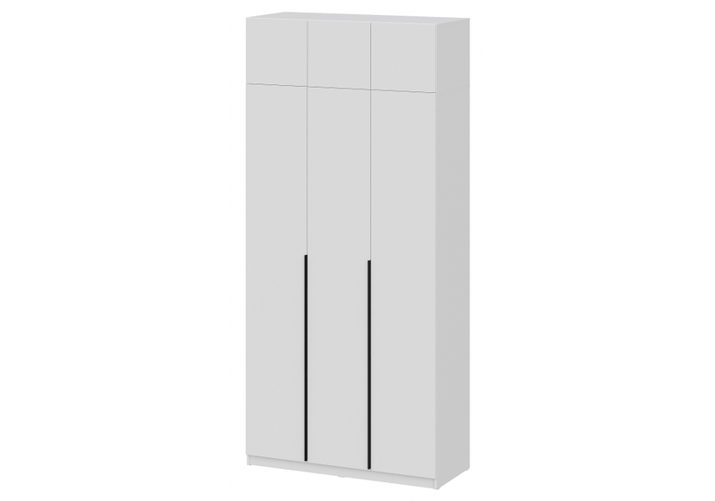 Шкаф, Даиго с антресолью белый текстурный комплектация 2