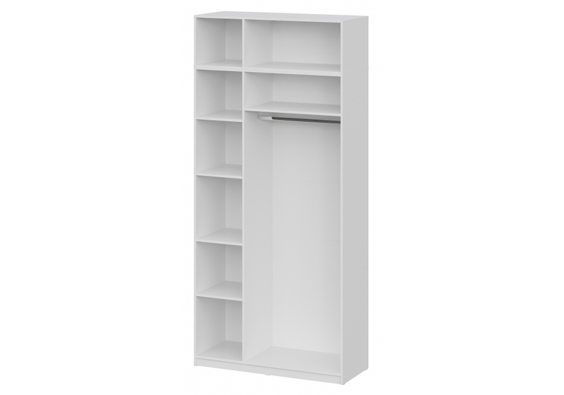 Шкаф, Даиго с антресолью белый текстурный комплектация 2