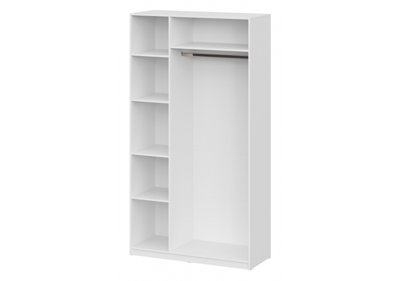 Шкаф, Даиго с антресолью белый текстурный комплектация 2