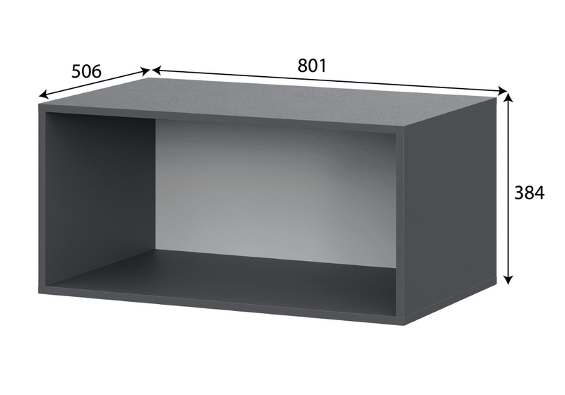 Шкаф, Даиго с антресолью графит серый комплектация 1