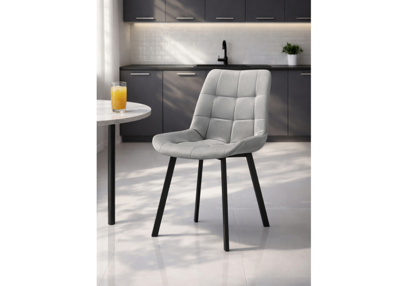 Стул на металлокаркасе, Челси П светло-серый (zd 960) / черный np