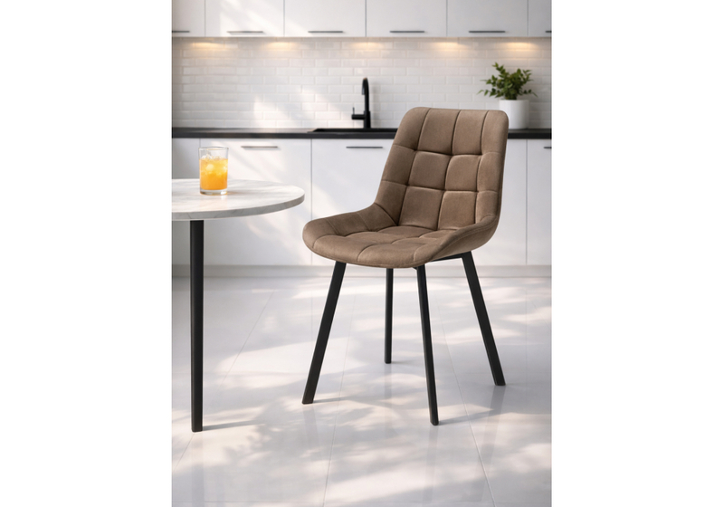 Стул на металлокаркасе, Челси П коричневый (zd 233) / черный np