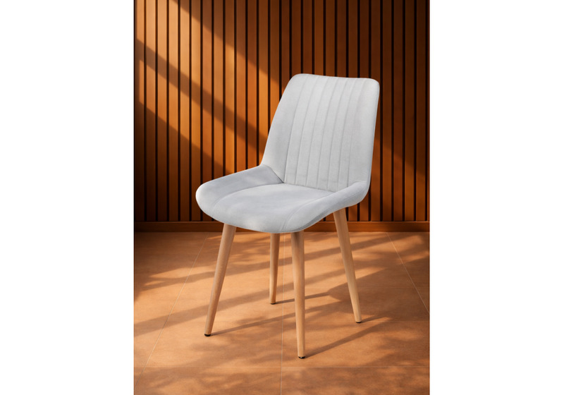 Стул деревянный, Седа 360 светло-серый (zd 960) / светлое дерево np