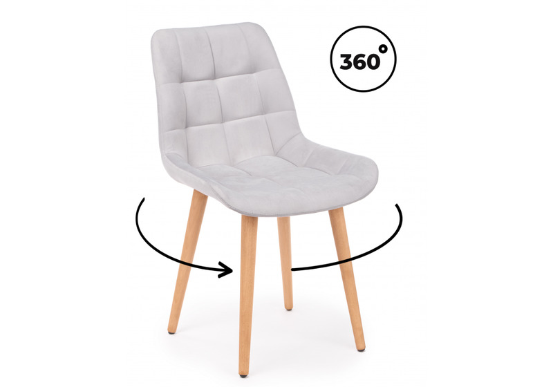 Стул деревянный, Челси 360 светло-серый (zd 960) / светлое дерево np