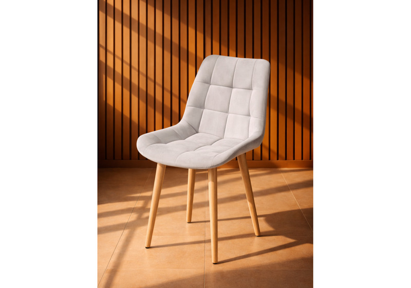 Стул деревянный, Челси 360 светло-серый (zd 960) / светлое дерево np