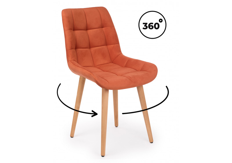 Стул деревянный, Челси 360 терракотовый (zd 432) / светлое дерево np