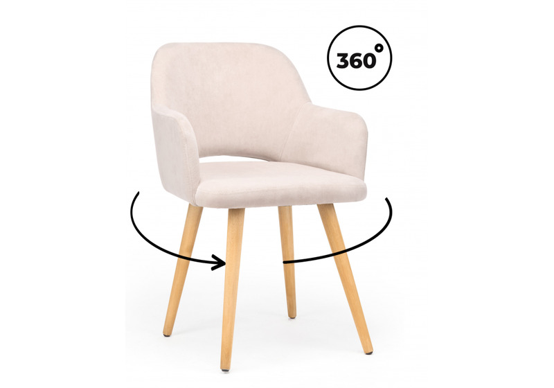 Стул деревянный, Эолин 360 латте (glory 10) / светлое дерево