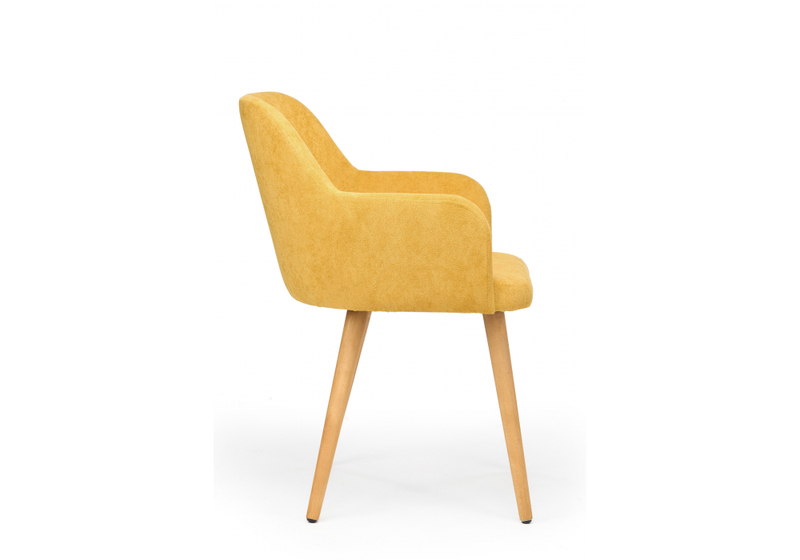 Стул деревянный, Инфини 360 горчичный (ocean 016) / светлое дерево