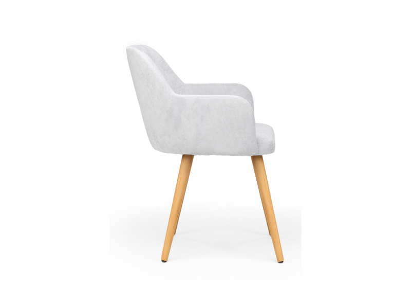 Стул деревянный, Инфини 360 светло-серый (ocean 021) / светлое дерево