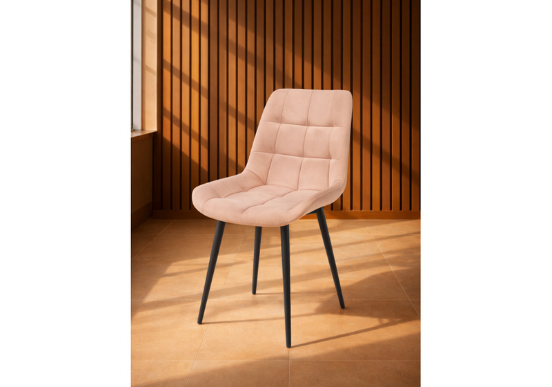 Стул на металлокаркасе, Челси К бежевый (zd 210) / черный np