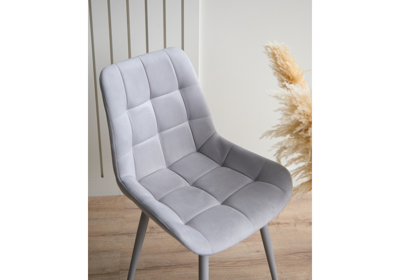 Стул на металлокаркасе, Челси 360 К светло-серый (zd 960) / серый np