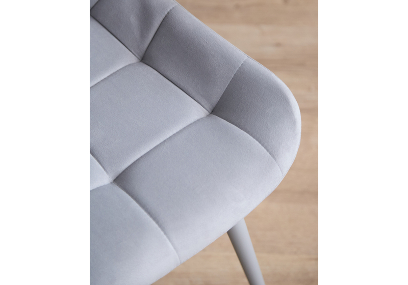 Стул на металлокаркасе, Челси 360 К светло-серый (zd 960) / серый np