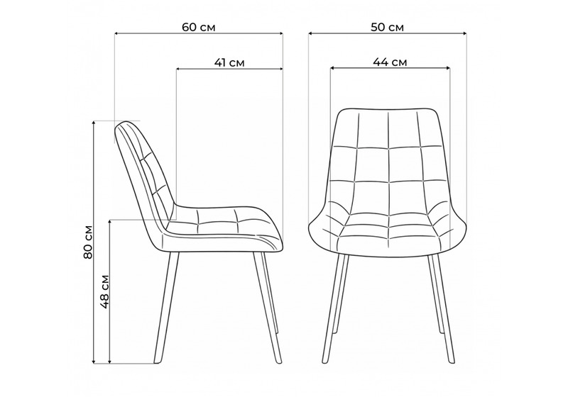 Стул на металлокаркасе, Челси 360 П зеленый (zd 667) / черный np