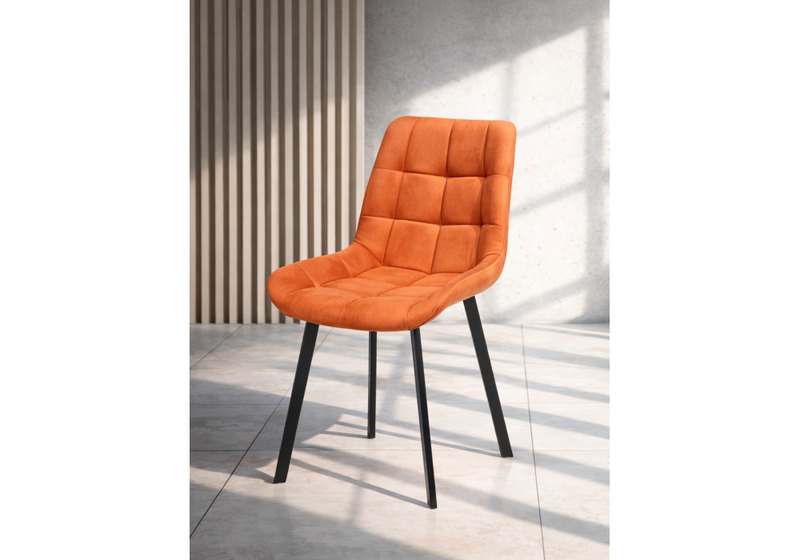 Стул на металлокаркасе, Челси 360 П терракотовый (zd 432) / черный np