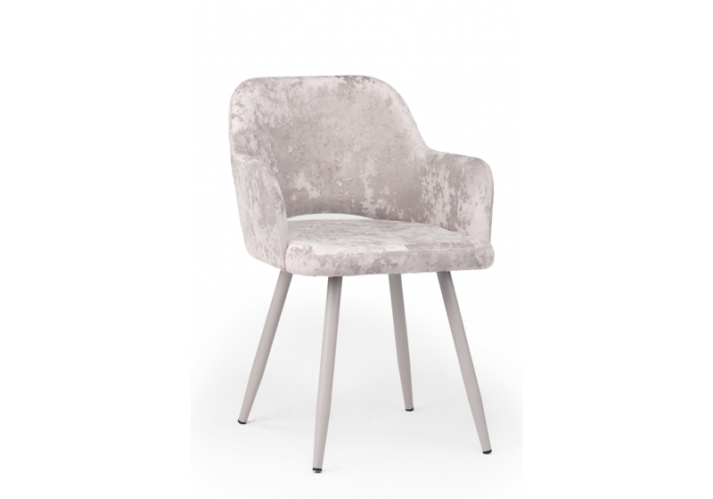 Стул на металлокаркасе, Эолин 360 латте (simple 008) / серый