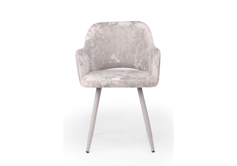 Стул на металлокаркасе, Эолин 360 латте (simple 008) / серый