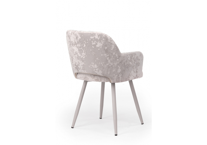 Стул на металлокаркасе, Эолин 360 латте (simple 008) / серый