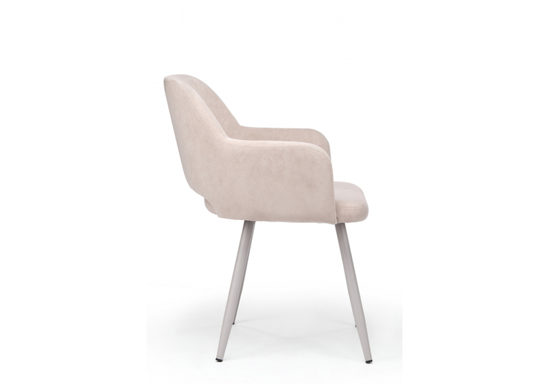 Стул на металлокаркасе, Эолин 360 латте (glory 10) / серый