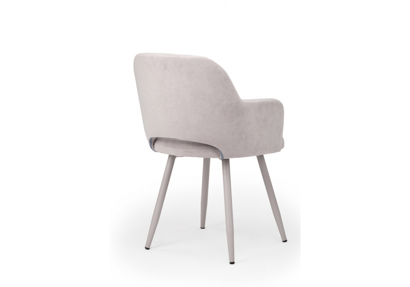 Стул на металлокаркасе, Эолин 360 светло-серый (glory 36) / серый