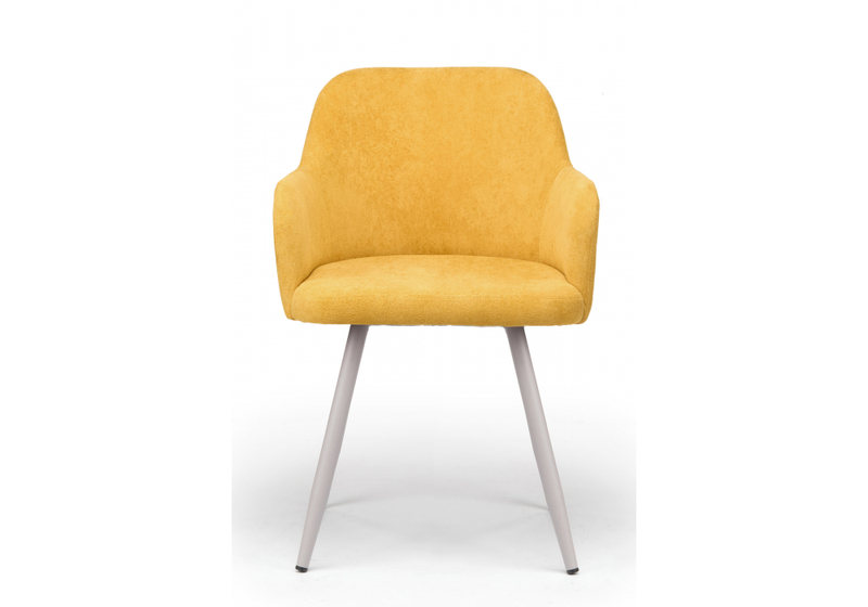 Стул на металлокаркасе, Инфини 360 горчичный (ocean 016) / серый