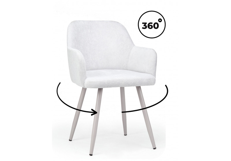 Стул на металлокаркасе, Инфини 360 светло-серый (ocean 021) / серый