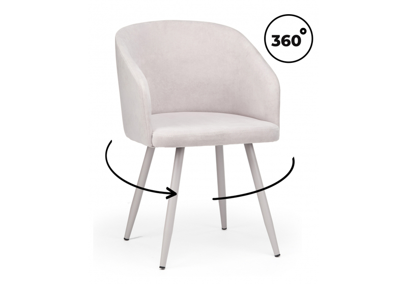 Стул на металлокаркасе, Монер 360 светло-серый (glory 36) / серый