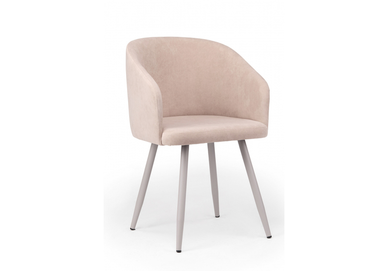 Стул на металлокаркасе, Монер 360 латте (glory 10) / серый