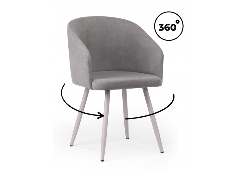 Стул на металлокаркасе, Монер 360 темно-серый (glory 20) / серый