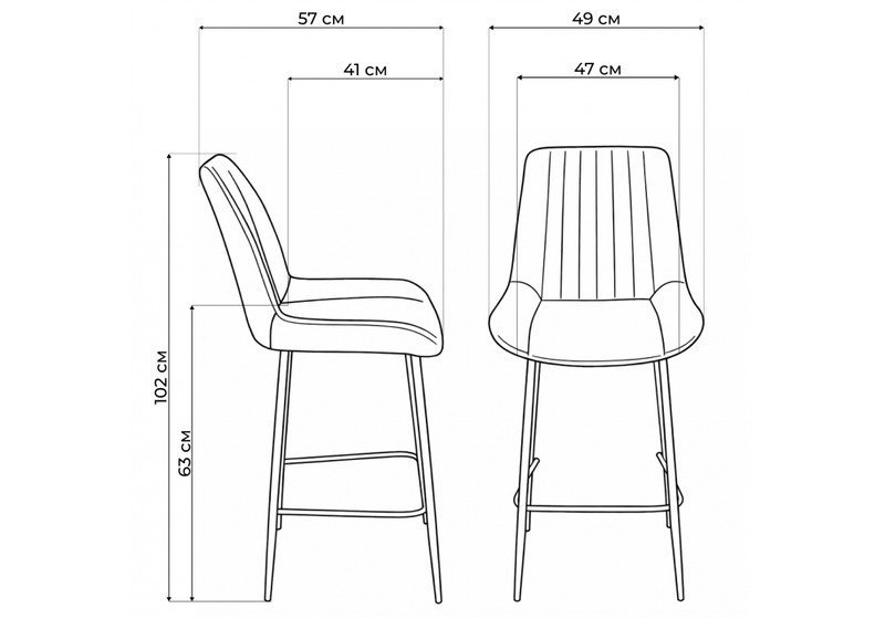 Барный стул, Седа 360 светло-серый (zd 960) / черный np