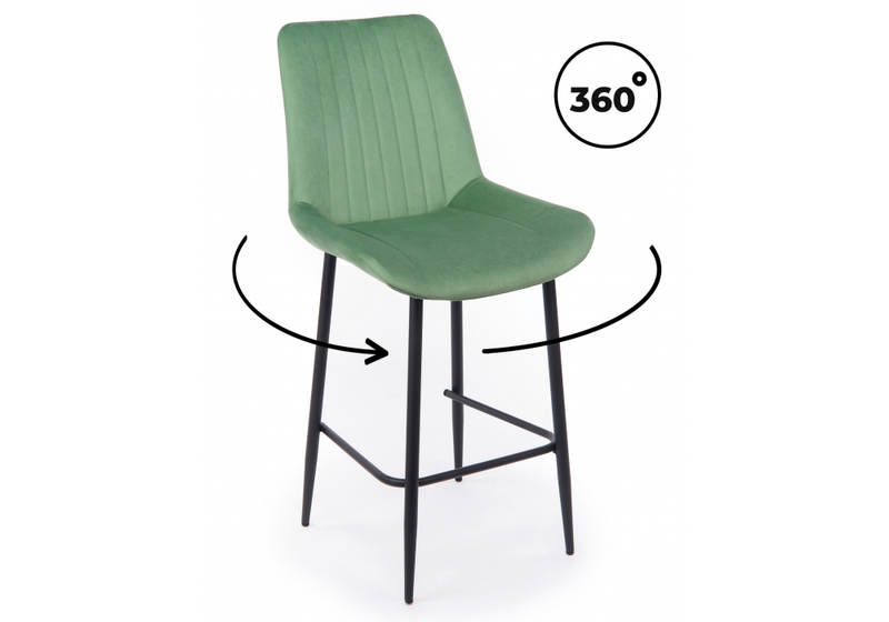 Барный стул, Седа 360 фисташковый (zd 651) / черный np
