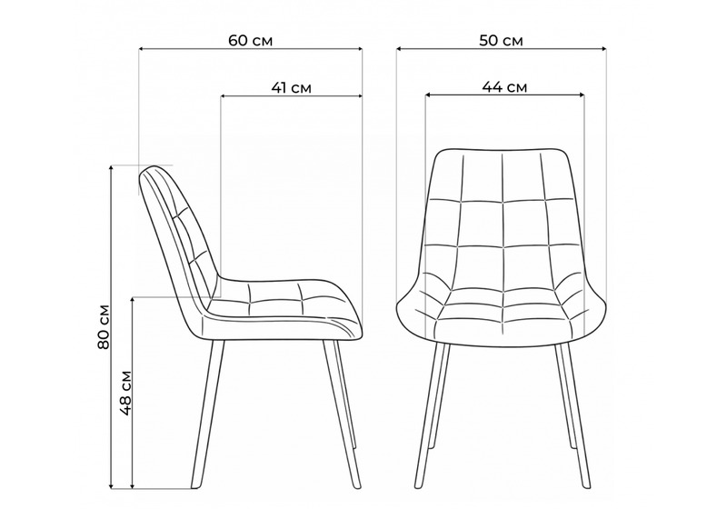 Стул на металлокаркасе, Челси П зеленый (zd 667) / черный