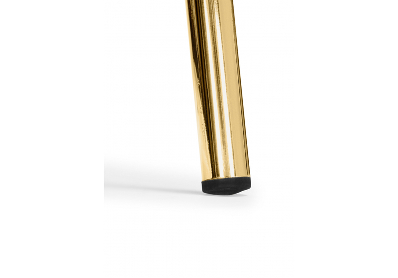 Стул на металлокаркасе, Kamelia белый / ткань золотые ножки