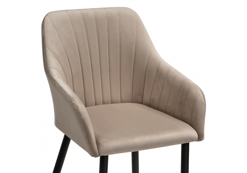 Стул на металлокаркасе, Слэм бежевое / черное