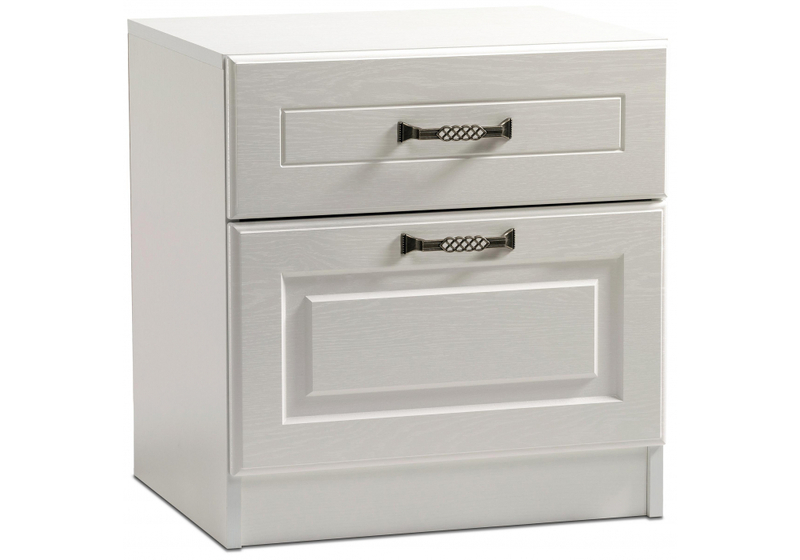 Тумба прикроватная, Ливерпуль 08.146 белый / ясень ваниль НМ-1012-100 пвх