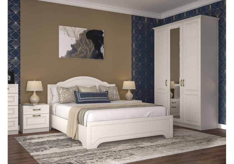 Тумба прикроватная, Ливерпуль 08.146 белый / ясень ваниль НМ-1012-100 пвх