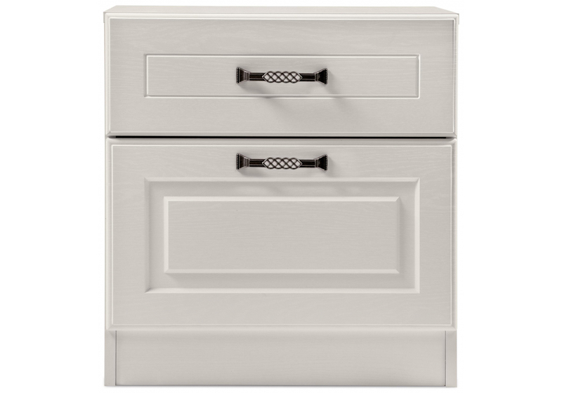 Тумба прикроватная, Ливерпуль 08.146 белый / ясень ваниль НМ-1012-100 пвх